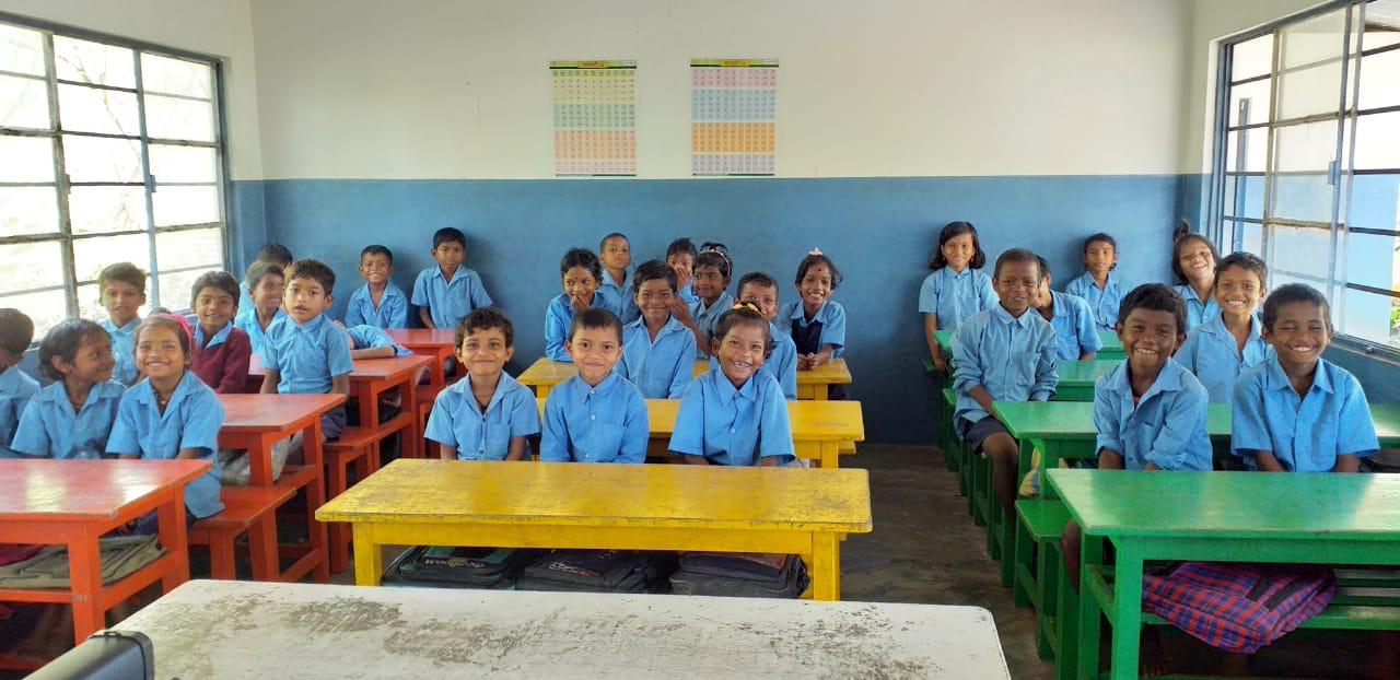 Community School Classroom Funded by Bagaan Chai Co - Education Programs for Tea Farmers Children in Assam India